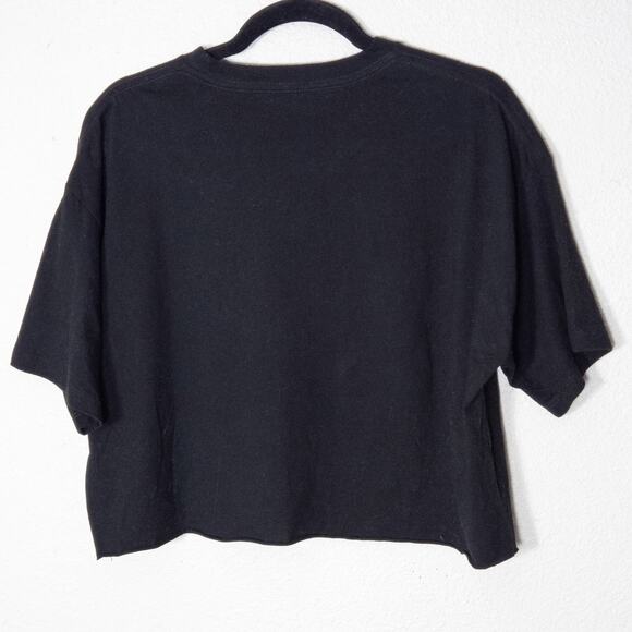 Goodie Two Sleeves Pink Floyd Cropped Band Tee Black S/M Grunge - Picture 2 of 4